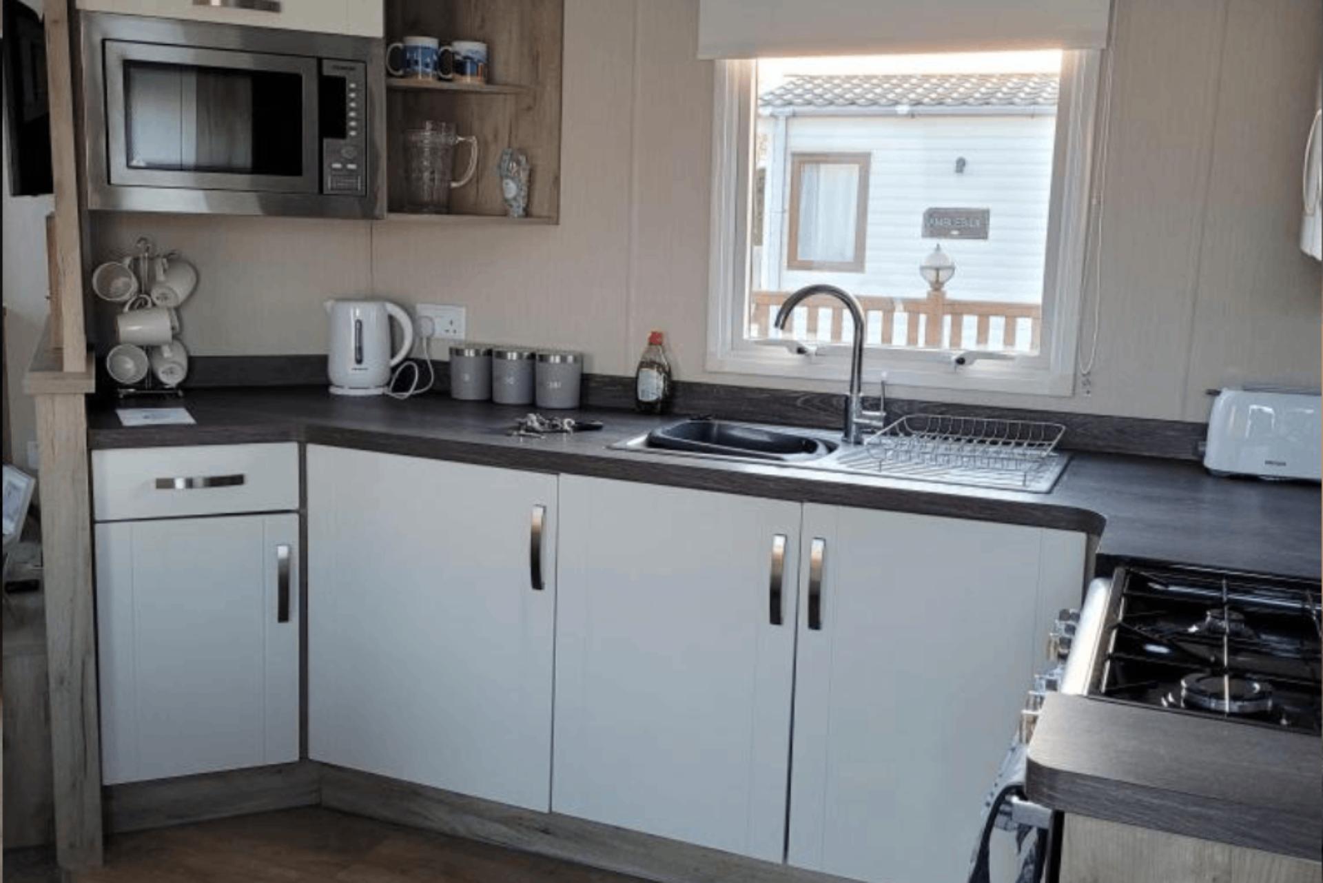 Kitchen in the caravan